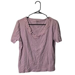 Falls Creek Short Sleeve Tee Lavender Size Large
